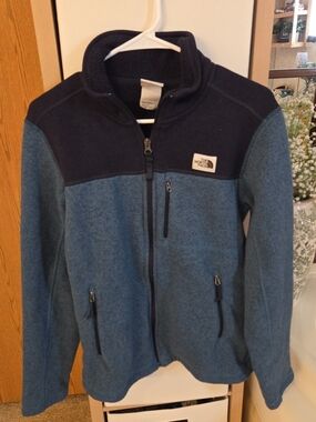 The North Face Mens' Two-Tone Navy and Blue Fleece Jacket